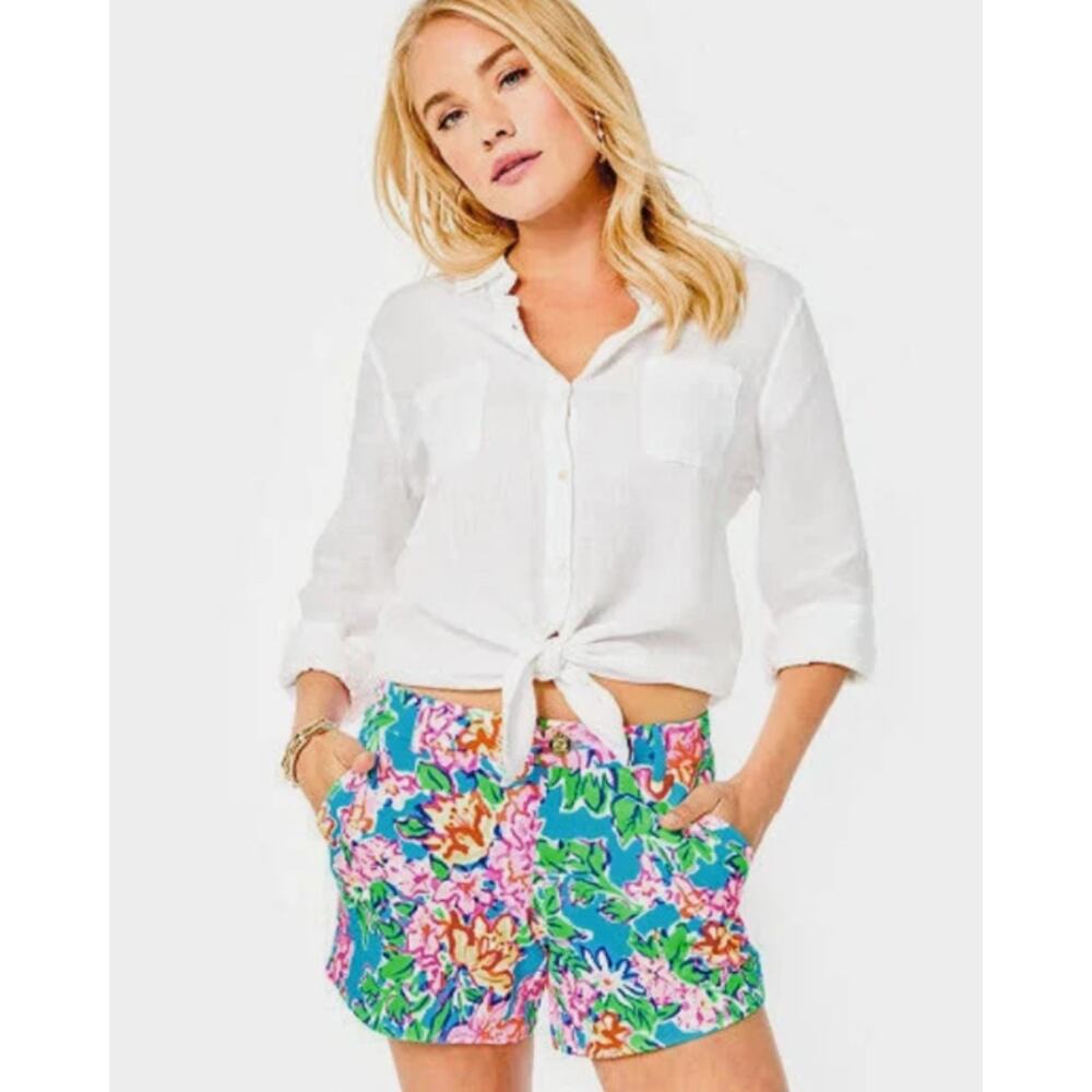 Lilly Pulitzer Callahan Knit Shorts in Rose To The Occasion size 6